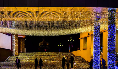 北京藍(lán)色港灣夜景照明賞析