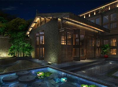 貴州義龍實驗區三棵樹精品客棧群夜景設計